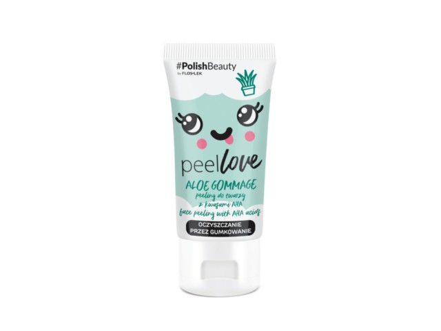 FLOS-LEK PEEL LOVE ALOE GOMMAGE Peeling do twarzy z kwasami AHA interakcje ulotka peeling  75 ml