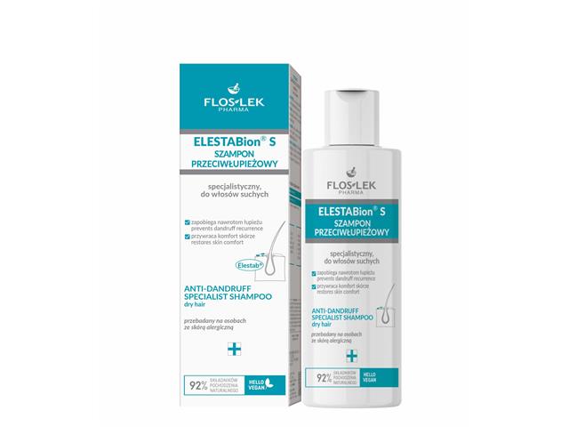 FLOS-LEK PHARMA ELESTABION S Szampon przeciwłupieżowy specjalistyczny do włosów suchych interakcje ulotka   150 ml