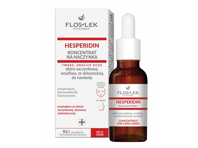FLOS-LEK PHARMA HESPERIDIN Koncentrat na naczynka sk. naczynkowa wrażliwa ze skłonnością do rumienia interakcje ulotka koncentrat - 30 ml