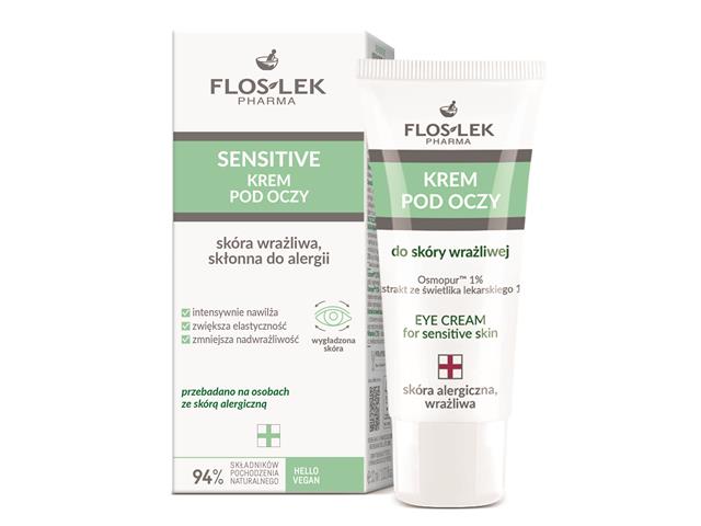 Flos-Lek Pharma Sensitive Krem pod oczy skóra wrażliwa skłonna do alergii interakcje ulotka krem  30 ml