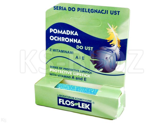 Flos-Lek Pomadka ochronna z vit. A + E interakcje ulotka   1 szt.