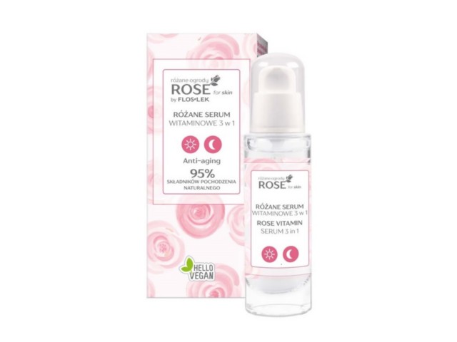 Flos-Lek Rose For Skin Różane Ogrody Serum różane, witaminowe interakcje ulotka serum  30 ml