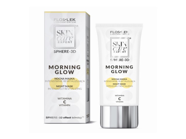 Flos-Lek Skin Care Expert Sphere-3d Morning Glow Maska nocna intensywnie rewitalizująca interakcje ulotka maseczka  50 ml