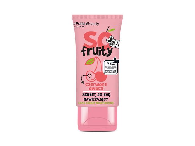 FLOS-LEK SO FRUITY! czerwone owoce SORBET do rąk nawilżający interakcje ulotka sorbet  50 ml