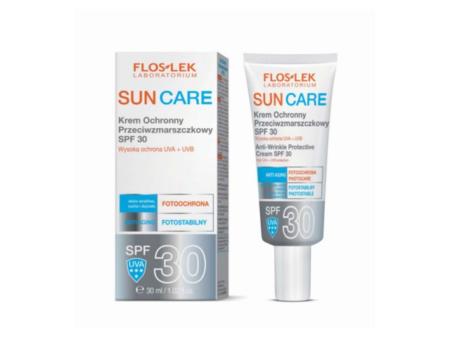 Flos-Lek Sun Care Krem przeciwzmarszczkowy ochronny SPF 30 interakcje ulotka krem - 30 ml