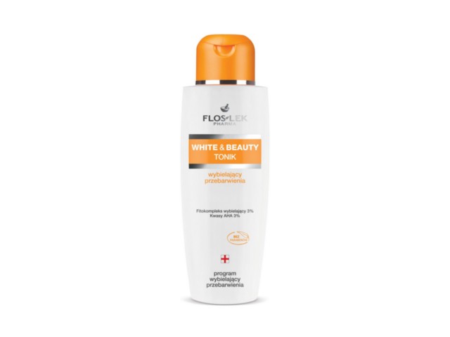 Flos-Lek White & Beauty Tonik wybielający przebarwienia kwas AHA interakcje ulotka tonik - 200 ml