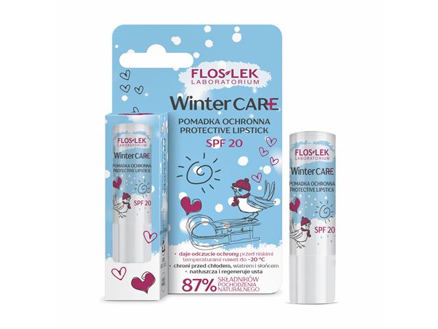 Flos-Lek Winter Care Pomadka ochronna SPF 20 interakcje ulotka pomadka do ust  4 g
