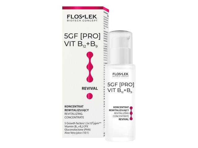 Floslek Biotech Concept 5gf [Pro] Vit B12+B9 Revival Koncentrat do twarzy rewitalizujący interakcje ulotka koncentrat - 30 ml