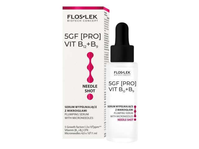 Floslek Biotech Concept 5gf [Pro] Vit B12+B9 Serum do twarzy wypełniające z mikroigłami needle shot interakcje ulotka serum - 30 ml