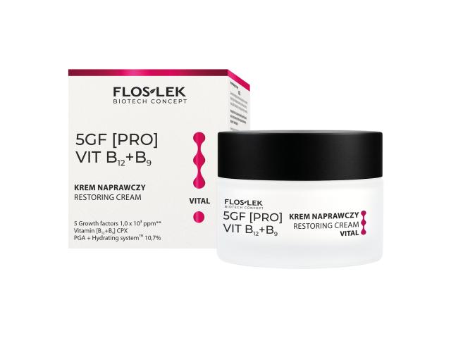 Floslek Biotech Concept 5gf [Pro] Vit B12+B9 Vital Krem do twarzy naprawczy interakcje ulotka krem - 50 ml