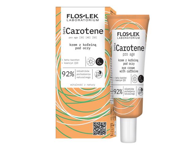 Floslek Laboratorium Beta Carotene Pro Age Krem pod oczy z kofeiną interakcje ulotka krem  30 ml