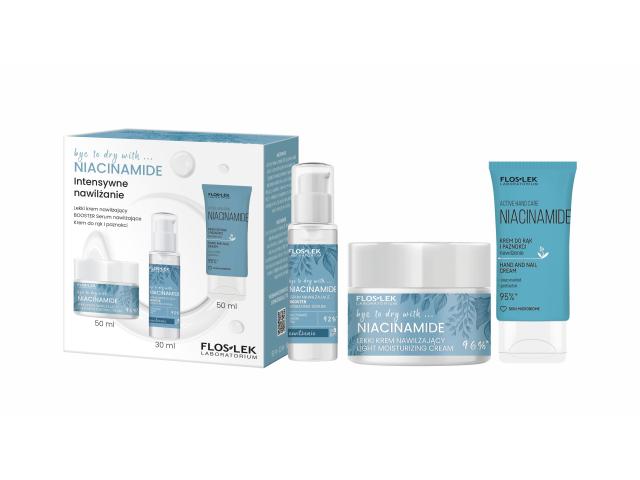 Floslek Laboratorium Bye To Dry With… Niacinamide Intensywne Nawilżanie Zestaw Krem+Serum+Krem interakcje ulotka zestaw - 50 ml (+ 30 ml + 50 ml)