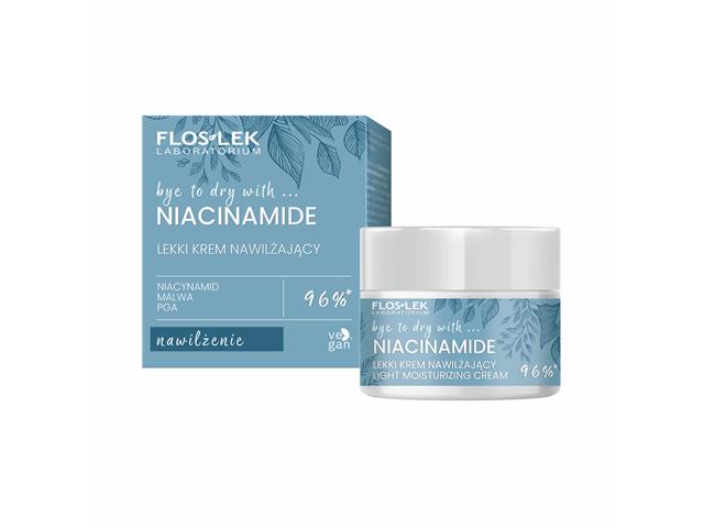 Floslek Laboratorium Bye To Dry With… Niacinamide Krem nawilżający lekki interakcje ulotka krem 50 ml