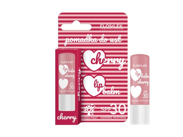 Floslek Laboratorium Cherry Pomadka do ust SPF 30 interakcje ulotka pomadka do ust - 4 g