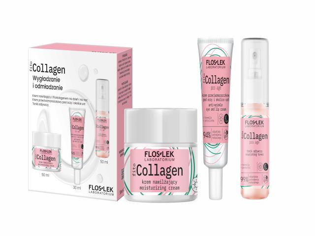 Floslek Laboratorium fitoCollagen Wygładzanie I Odmładzanie Kr.naw.+Kr.p/zm.p/oczy/ok.ust+Tonik odż. interakcje ulotka zestaw  50 ml | + 30 ml + 50 ml