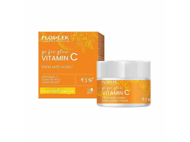 Floslek Laboratorium Go For Glow… Vitamin C Krem anti aging na dzień, noc interakcje ulotka krem  50 ml