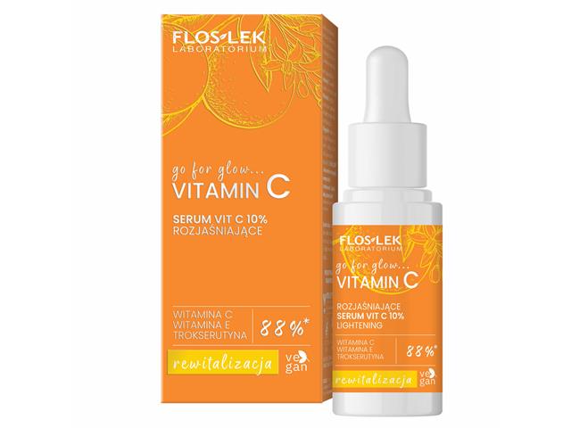 Floslek Laboratorium Go For Glow… Vitamin C Serum rozjaśniające VIT C 10% interakcje ulotka serum  30 ml