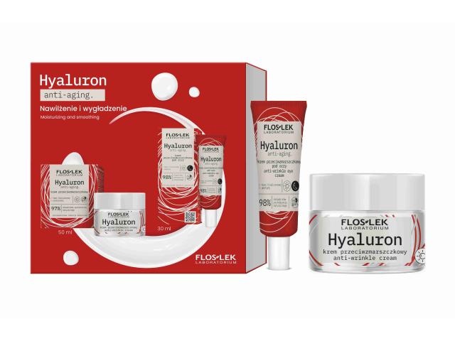 Floslek Laboratorium Hyaluron Anti-Aging zest. Kr. p/zmar. p/oczy + Kr. p/zmar. interakcje ulotka zestaw  30 ml + 50 ml