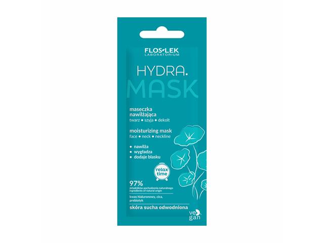 Floslek Laboratorium Hydra Maseczka twarz, szyja, dekolt nawilżająca interakcje ulotka   6 ml