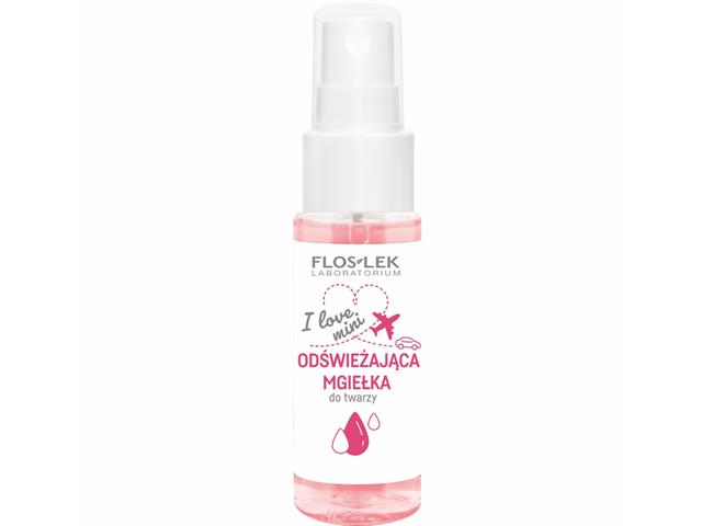 Floslek Laboratorium I Love Mini Mgiełka do twarzy odświeżająca interakcje ulotka mgiełka  30 ml