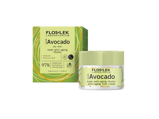 Floslek Laboratorium Rich Avocado Krem anti-aging tłusty na dzień, noc interakcje ulotka   50 ml