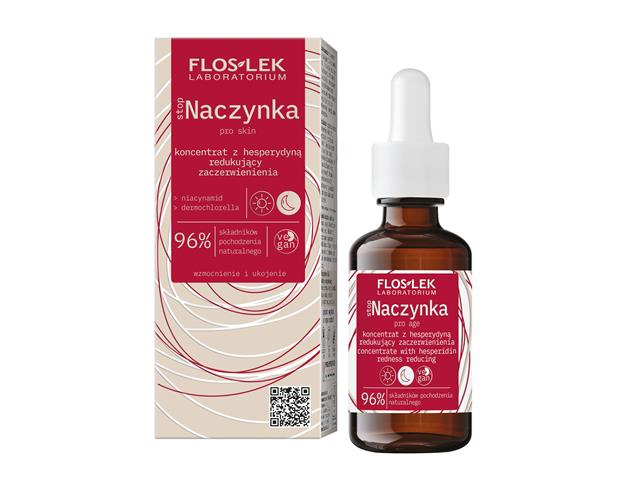 Floslek Laboratorium Stop Naczynka Koncentrat redukujący zaczerwienienia na dzień, noc z hesperydyną interakcje ulotka   30 ml