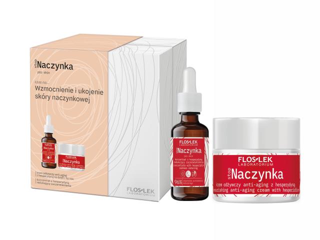 Floslek Laboratorium Stop Naczynka Pro Skin Zestaw Koncentrat red.zaczerw.+Krem odż.anti-aging interakcje ulotka zestaw  30 ml + 50 ml