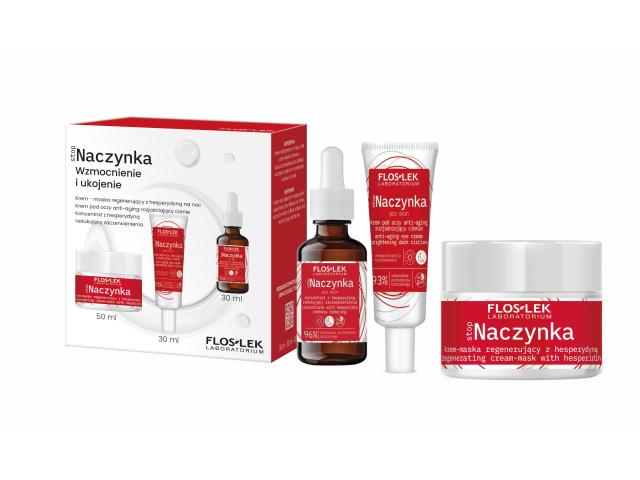 Floslek Laboratorium stopNaczynka Wzmocnienie I Ukojenie zest. Kr.-maska + Kr. p/oczy + Koncent. interakcje ulotka zestaw - 50 ml (+ 30 ml + 30 ml)