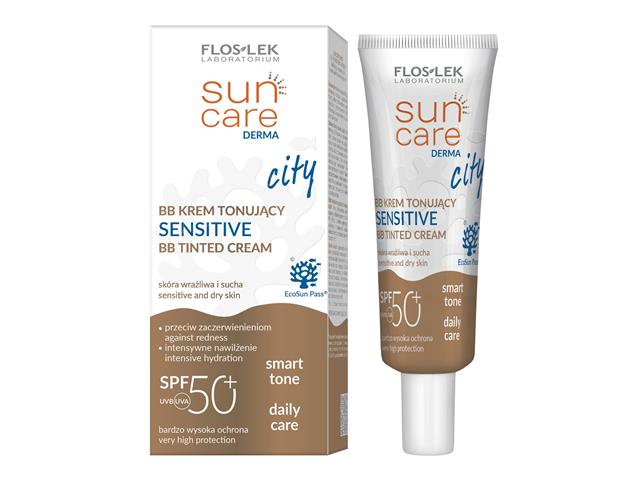 Floslek Laboratorium Sun Care Derma City BB Krem tonujący sensitive SPF 50+ interakcje ulotka   30 ml