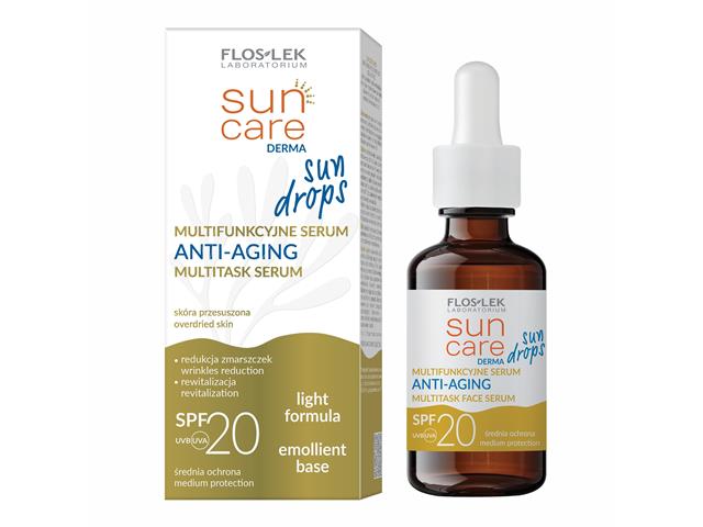 Floslek Laboratorium Sun Care Derma Sun Drops Serum anti-aging multifunkcyjne SPF 20 interakcje ulotka serum  30 ml