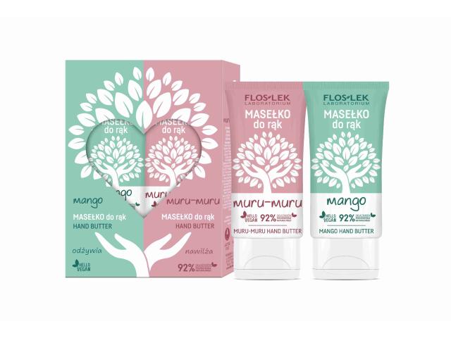 Floslek Laboratorium Zestaw Masełko do rąk muru-muru + Masełko do rąk mango interakcje ulotka zestaw - 50 ml + 50 ml