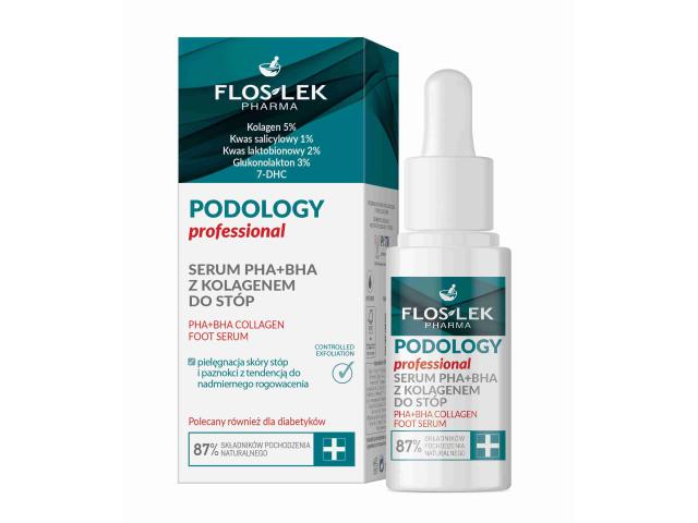 Floslek Pharma Podology Professional Serum do stóp PHA + BHA z kolagenem interakcje ulotka serum - 30 ml