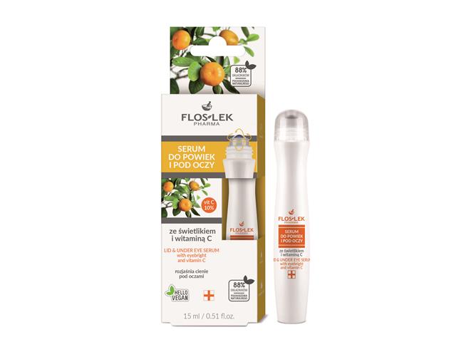 Floslek Pharma Serum do powiek i pod oczy ze świetlikiem i witaminą C interakcje ulotka serum  15 ml