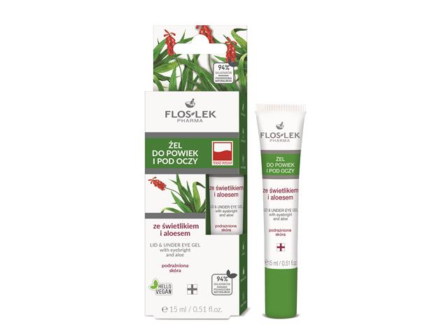 Floslek Pharma Żel do powiek i pod oczy ze świetlikiem i aloesem interakcje ulotka żel - 15 ml (tub.)