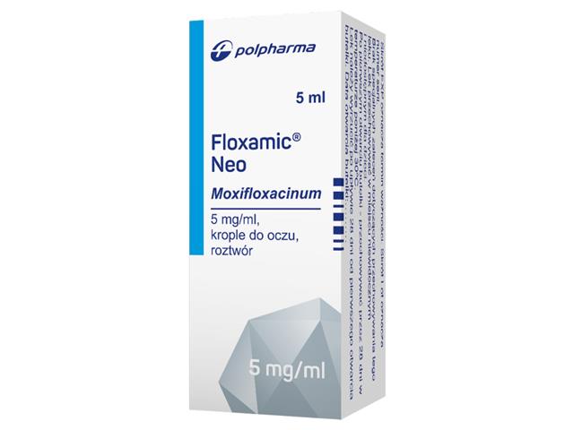 Floxamic Neo interakcje ulotka krople do oczu, roztwór 5 mg/ml 1 but. po 5 ml