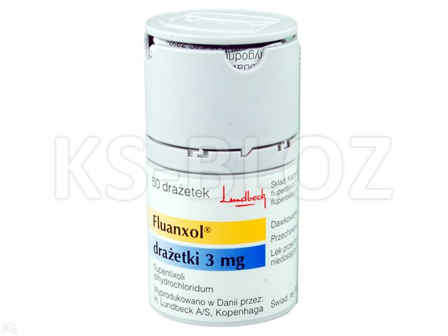 Fluanxol interakcje ulotka tabletki drażowane 3 mg 50 draż.