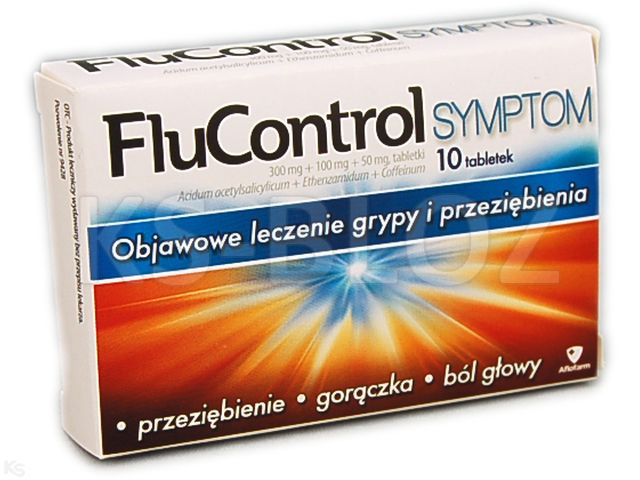 FluControl Symptom interakcje ulotka tabletki 300mg+100mg+50mg 10 tabl.