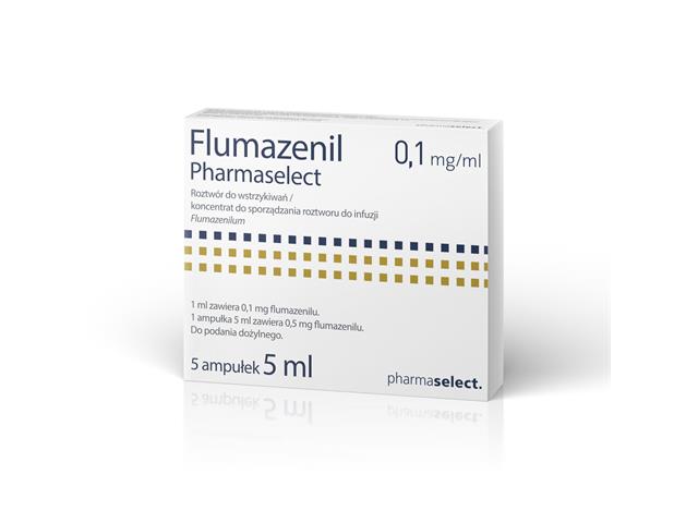 Flumazenil Pharmaselect interakcje ulotka roztwór do wstrzykiwań i infuzji 100 mcg/ml 