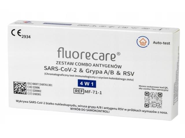 FLUORECARE SARS-CoV-2 & Influenza A/B & RSV Antigen Combo Test interakcje ulotka test  1 szt.