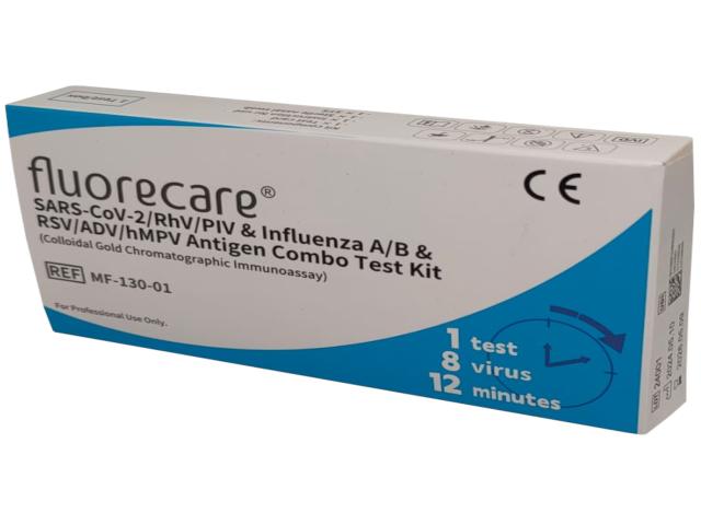 Fluorecare SARS-CoV-2/RHV/PIV & Influenza A/B & RSV/ADV/hMPV Antigen Combo Test kit REF: MF-130-01 interakcje ulotka test  1 szt.