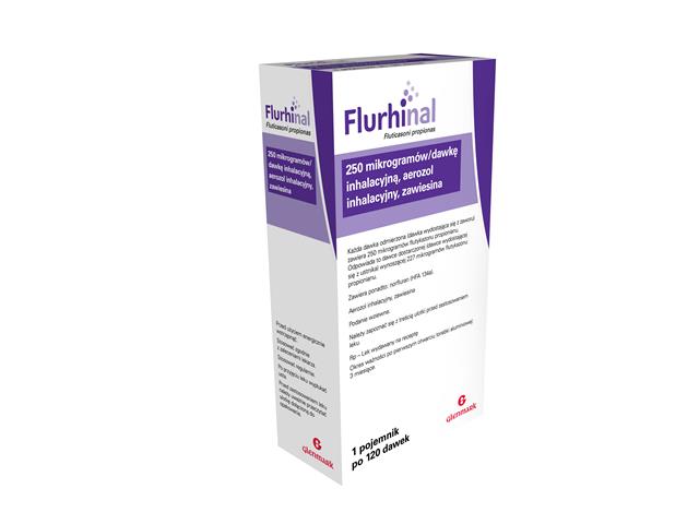 Flurhinal interakcje ulotka aerozol inhalacyjny, zawiesina 250 mcg/daw. 1 poj. po 120 daw.