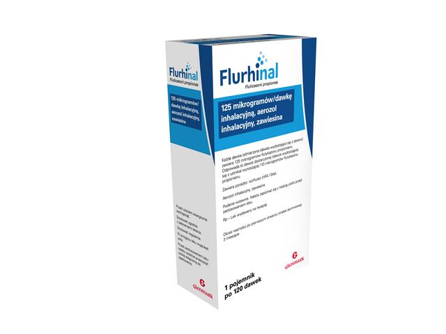 Flurhinal interakcje ulotka aerozol inhalacyjny, zawiesina 125 mcg/daw. 1 poj. po 120 daw.
