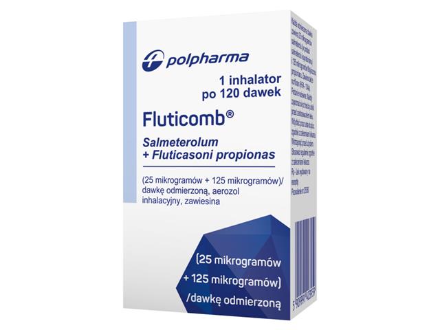 Fluticomb interakcje ulotka aerozol inhalacyjny, zawiesina (125mcg+25mcg)/daw. 1 inhal. po 120 daw.