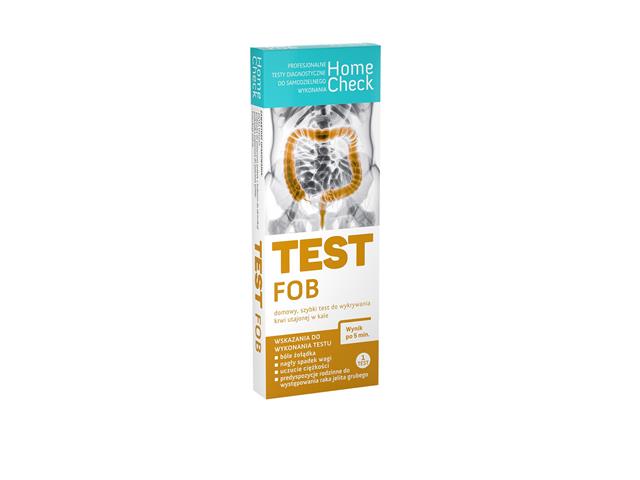 FOB Test do wykrywania krwi utajonej w kale szybki domowy interakcje ulotka   1 szt.