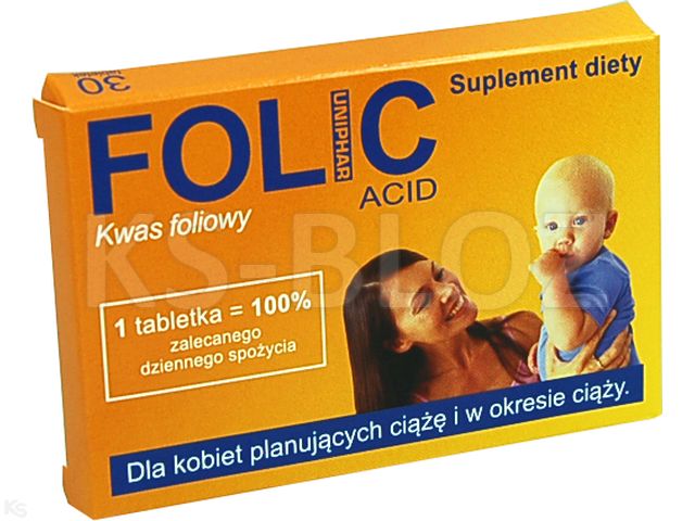 Folic interakcje ulotka tabletki  30 tabl.