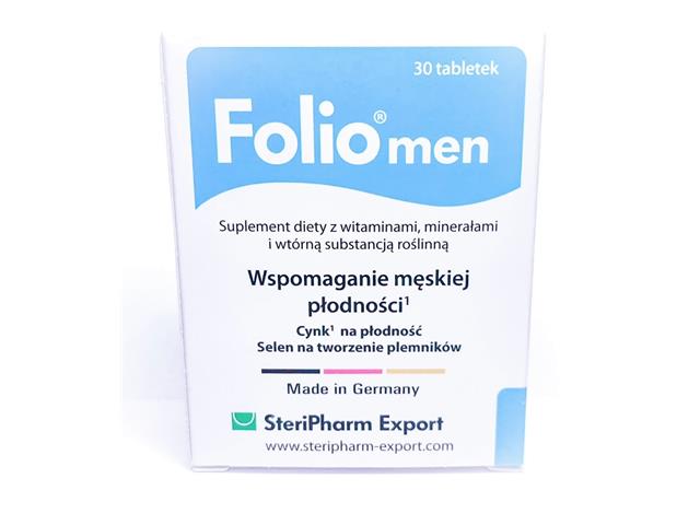 Folio Men interakcje ulotka tabletki - 30 tabl.