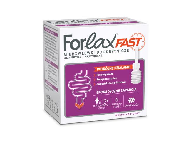 Forlax Fast interakcje ulotka mikrowlewka doodbytnicza, roztwór - 6 szt.