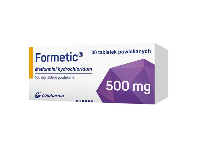 Formetic interakcje ulotka tabletki powlekane 500 mg 30 tabl. | 3 blist.po 10 szt.