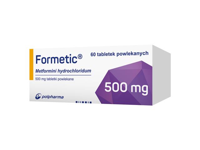 Formetic interakcje ulotka tabletki powlekane 500 mg 60 tabl. | 6 blist.po 10 szt.