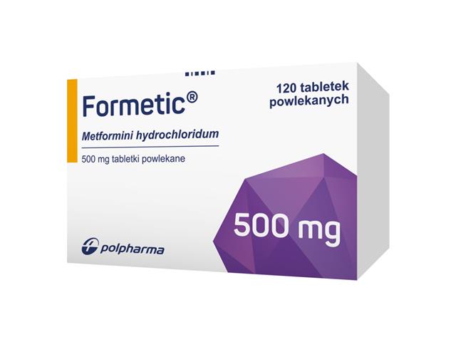 Formetic interakcje ulotka tabletki powlekane 500 mg 120 tabl. | 12 blist.po 10 szt.